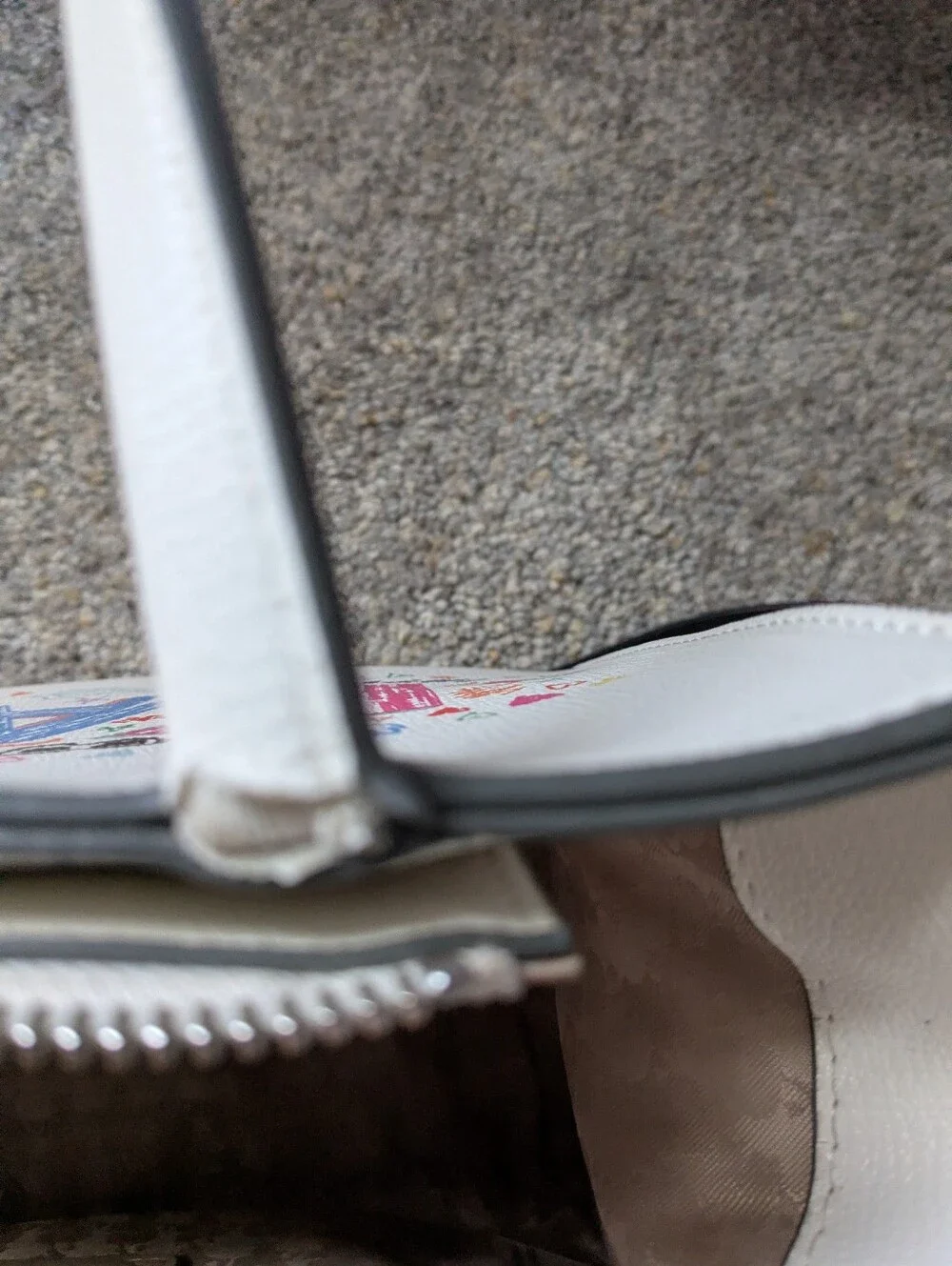 Karl Lagerfeld White Cross Body with Multicolor 'KARL' Graffiti Print